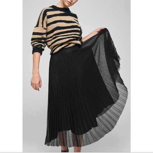 Anine Bing Dresses & Skirts - Anine Bing Midi Skirt Lovisa Pleated Metallic